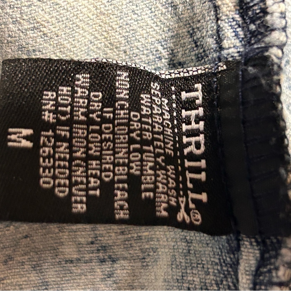 Distressed Denim Long Jacket - Picture 4 of 6